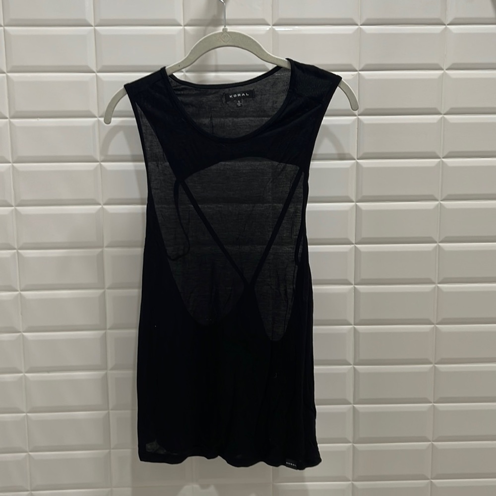 Women’s tank top Koral, open back with straps, breathable material